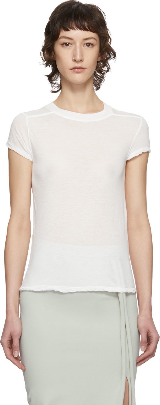 Rick Owens White Short Level T-Shirt