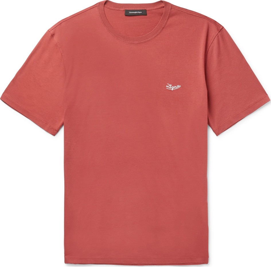 Ermenegildo Zegna Logo-Embroidered Cotton-Jersey T-Shirt