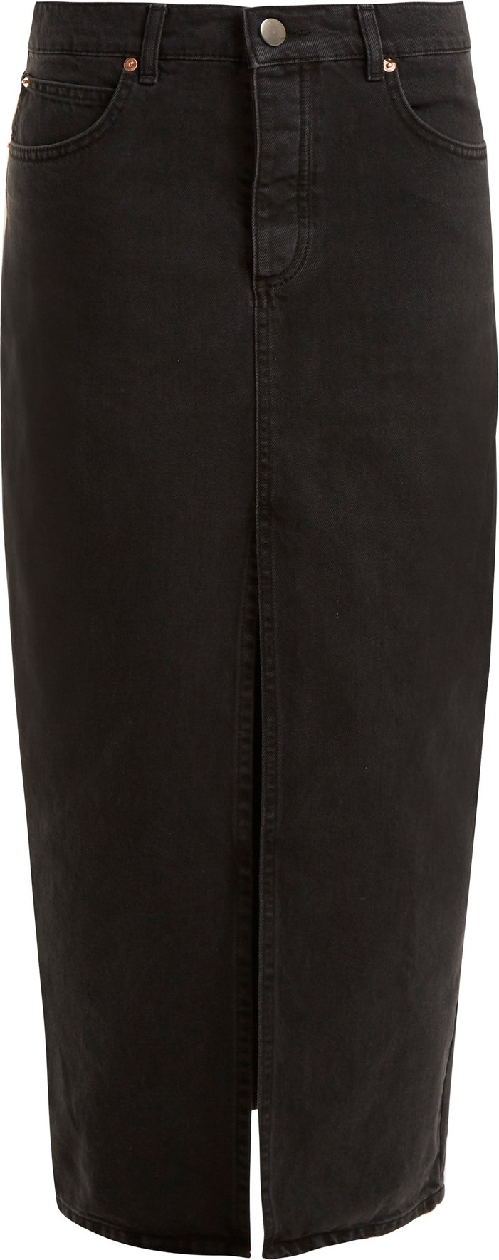 Raey Slit-front denim maxi pencil skirt