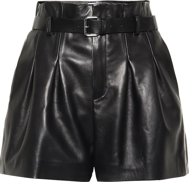RED Valentino Leather high-rise shorts
