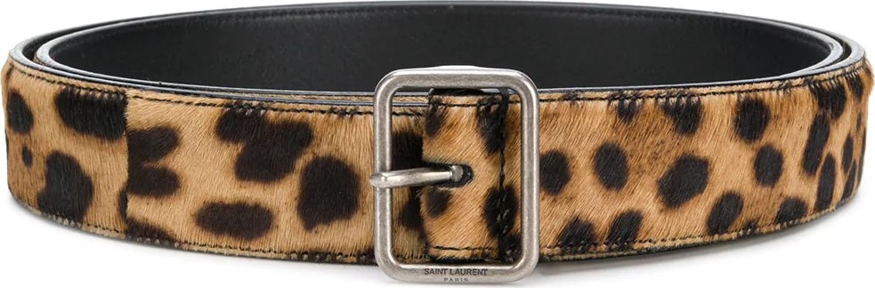 Saint Laurent leopard pattern belt