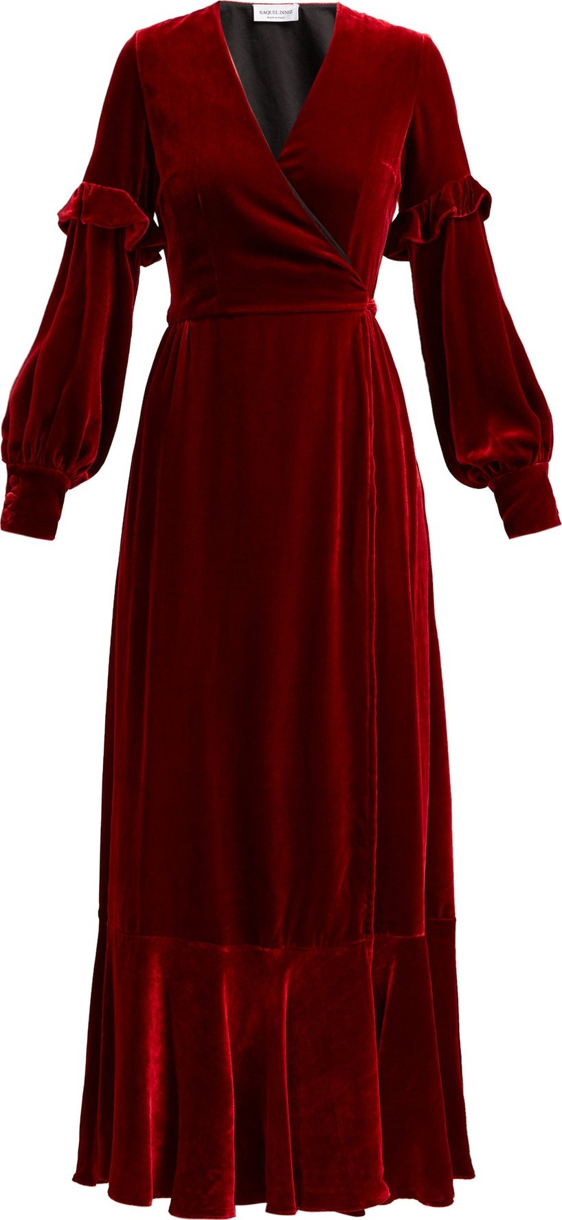 Raquel Diniz Aurora silk-velvet wrap dress