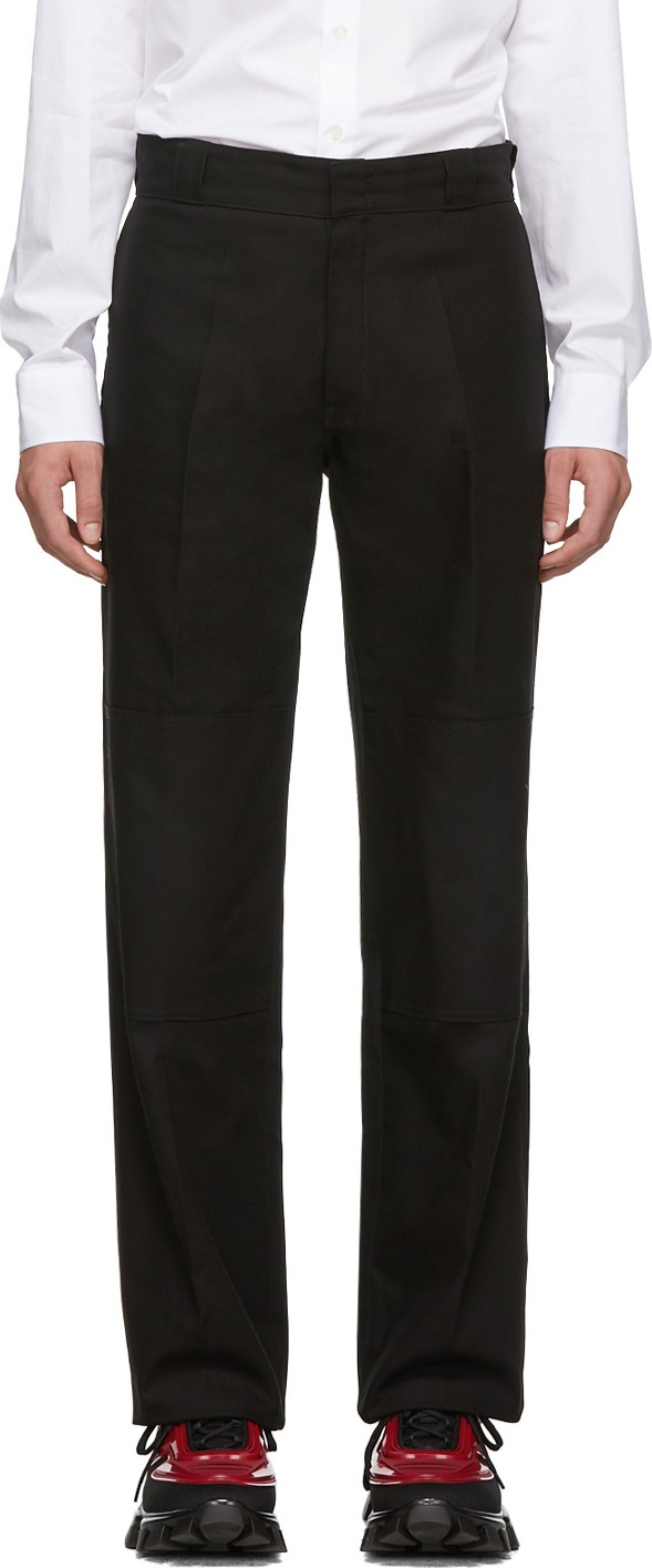 Raf Simons Black 'Illusions' Straight Fit Trousers