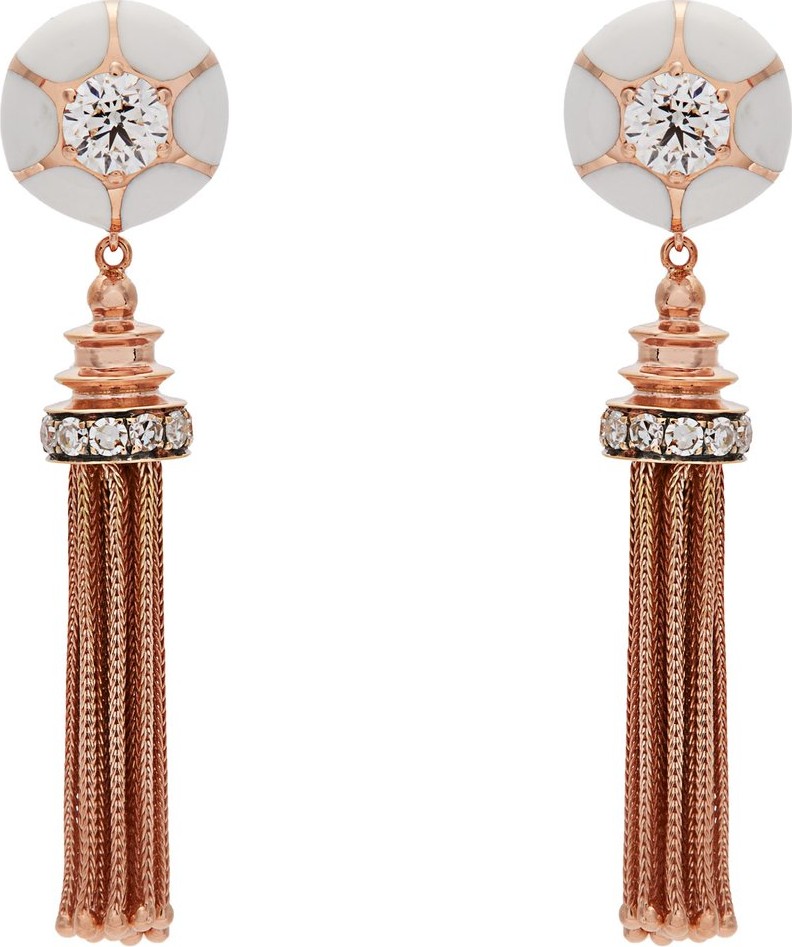 Selim Mouzannar Sea Flowers diamond & 18kt rose-gold earrings