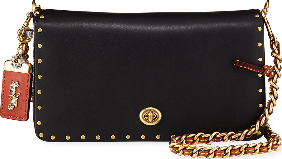 COACH 1941 Dinky Exotic Detail Border Rivets Crossbody Bag