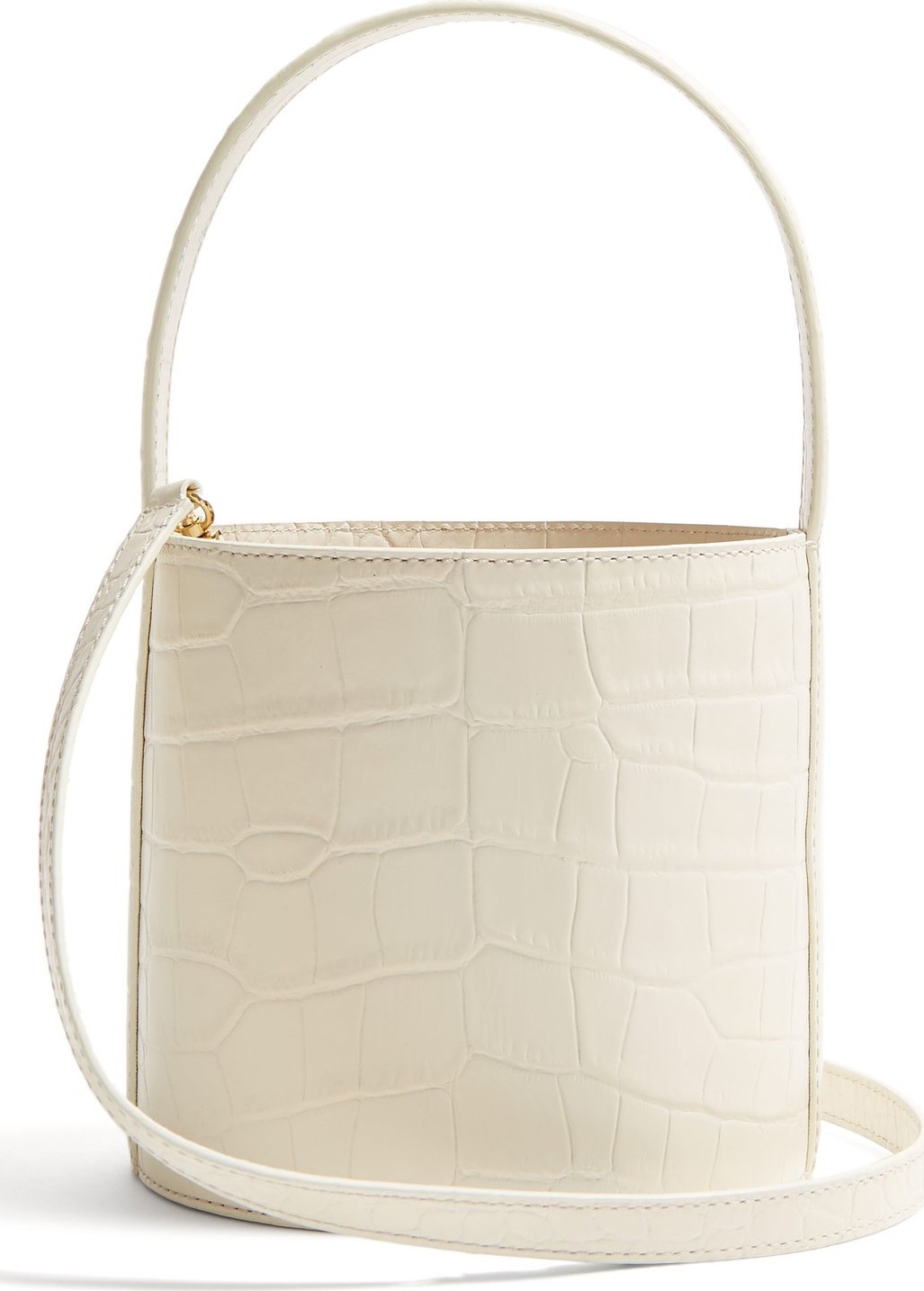 Staud Bissett crocodile-effect leather bucket bag