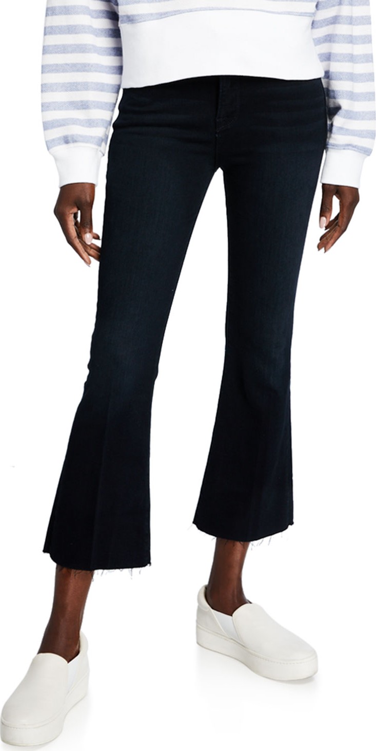 FRAME DENIM Le Crop Mini Boot-Cut Jeans with Raw Hem