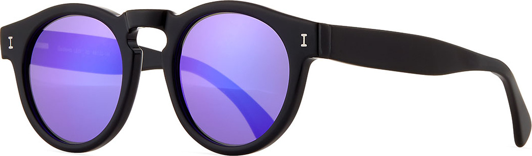 Illesteva Leonard Monochromatic Round Two-Tone Sunglasses