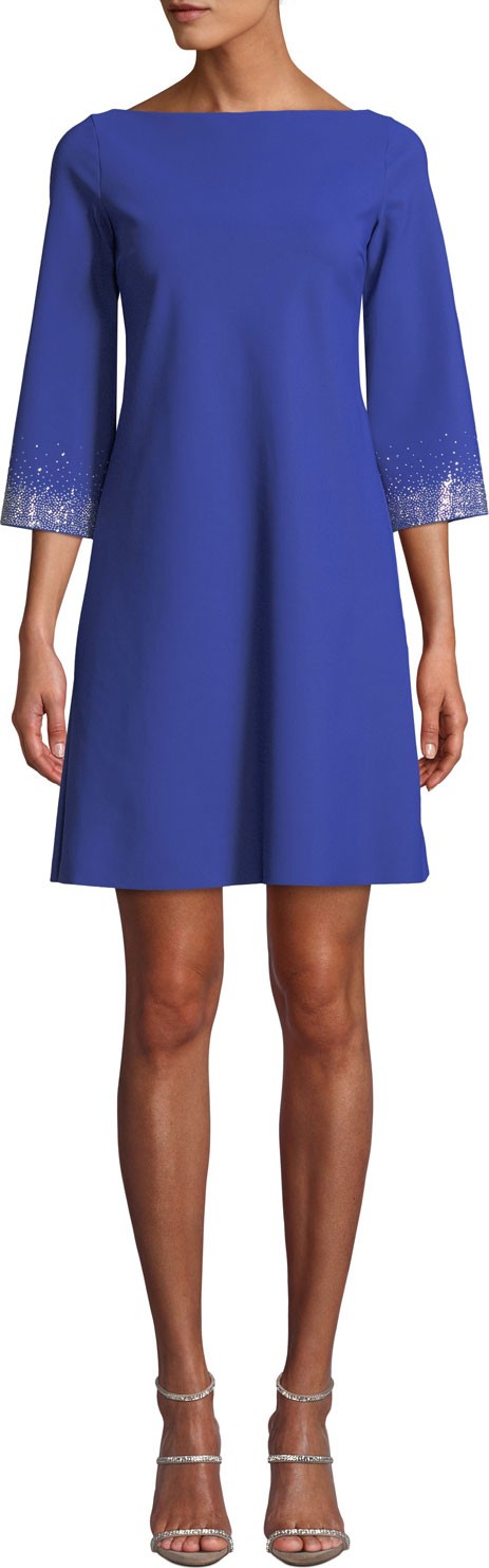 La Petite Robe di Chiara Boni Embellished-Sleeve Mini Dress