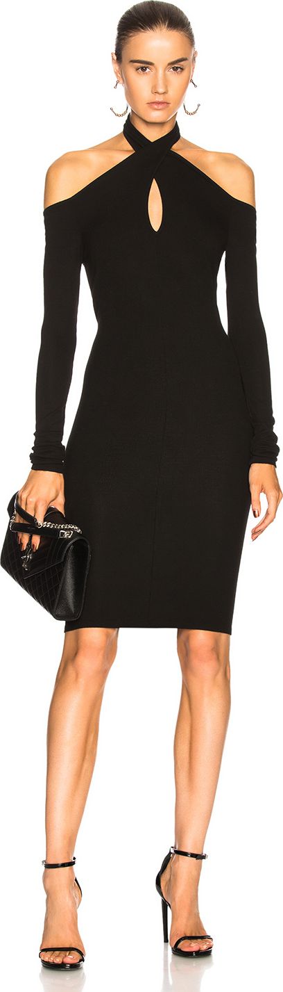 ENZA COSTA Twist Turtleneck Dress