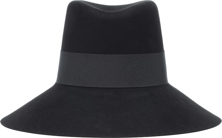 Saint Laurent Nina rabbit-felt hat