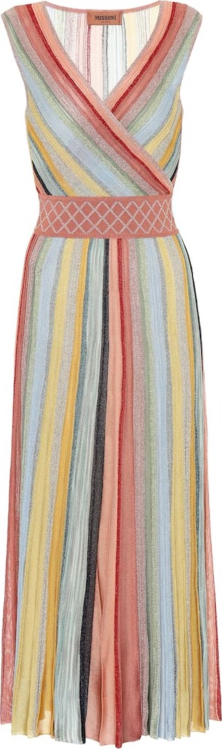 Missoni Striped crochet midi dress