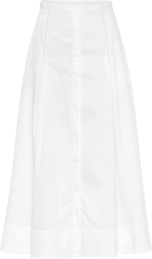 Gabriela Hearst Jean high-rise cotton skirt
