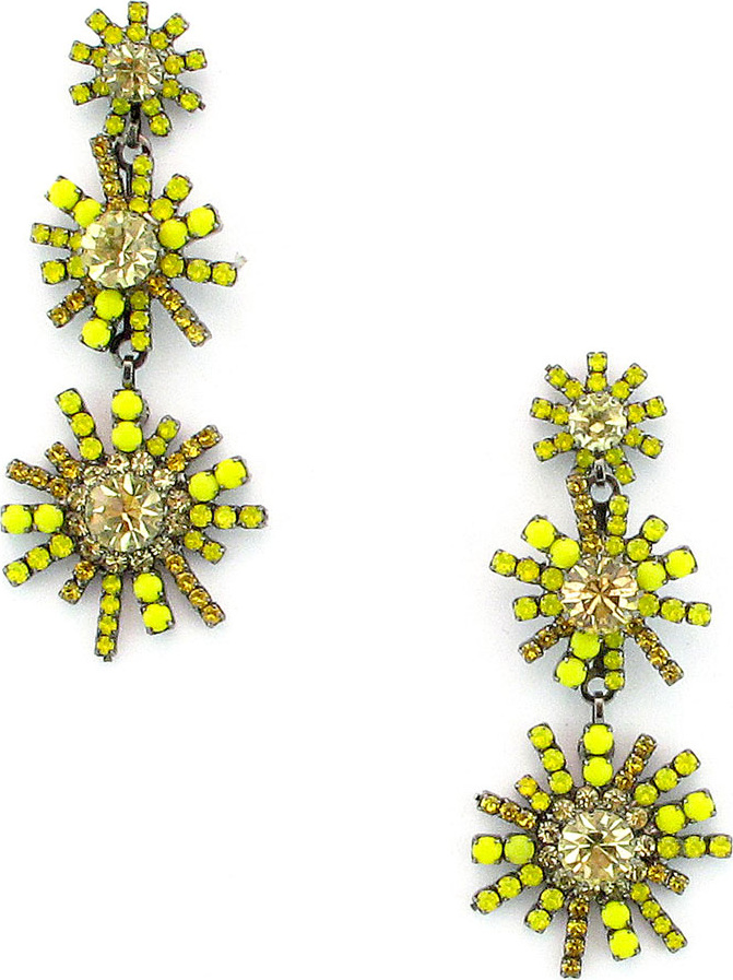 Elizabeth Cole Sunrise Crystal Drop Earrings