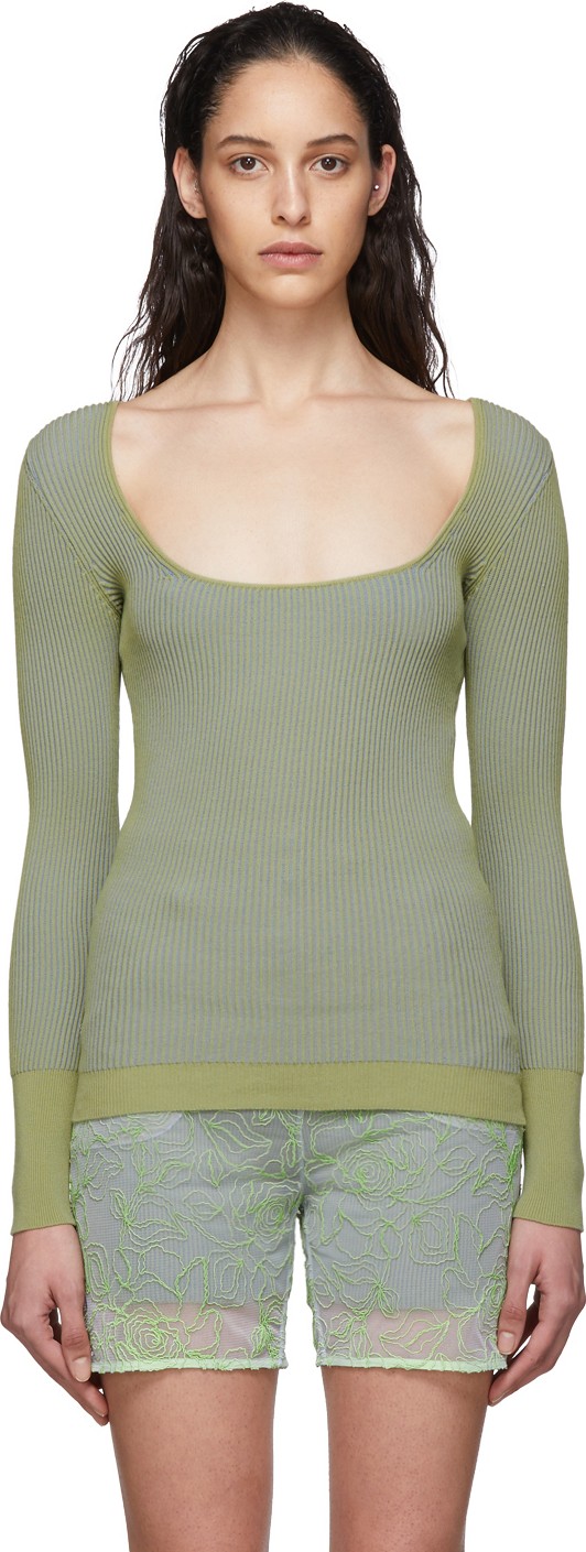 Jacquemus Green 'Le Maille Rosa' Sweater