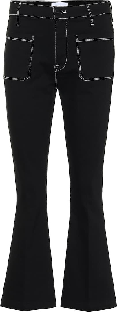 FRAME DENIM Le Bardot cropped flared jeans