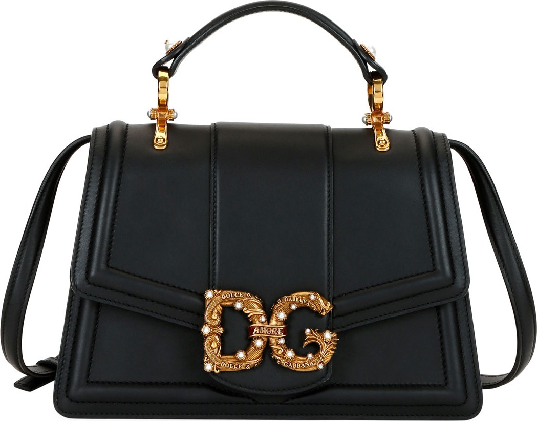 Dolce & Gabbana DG Leather Flap Shoulder Bag