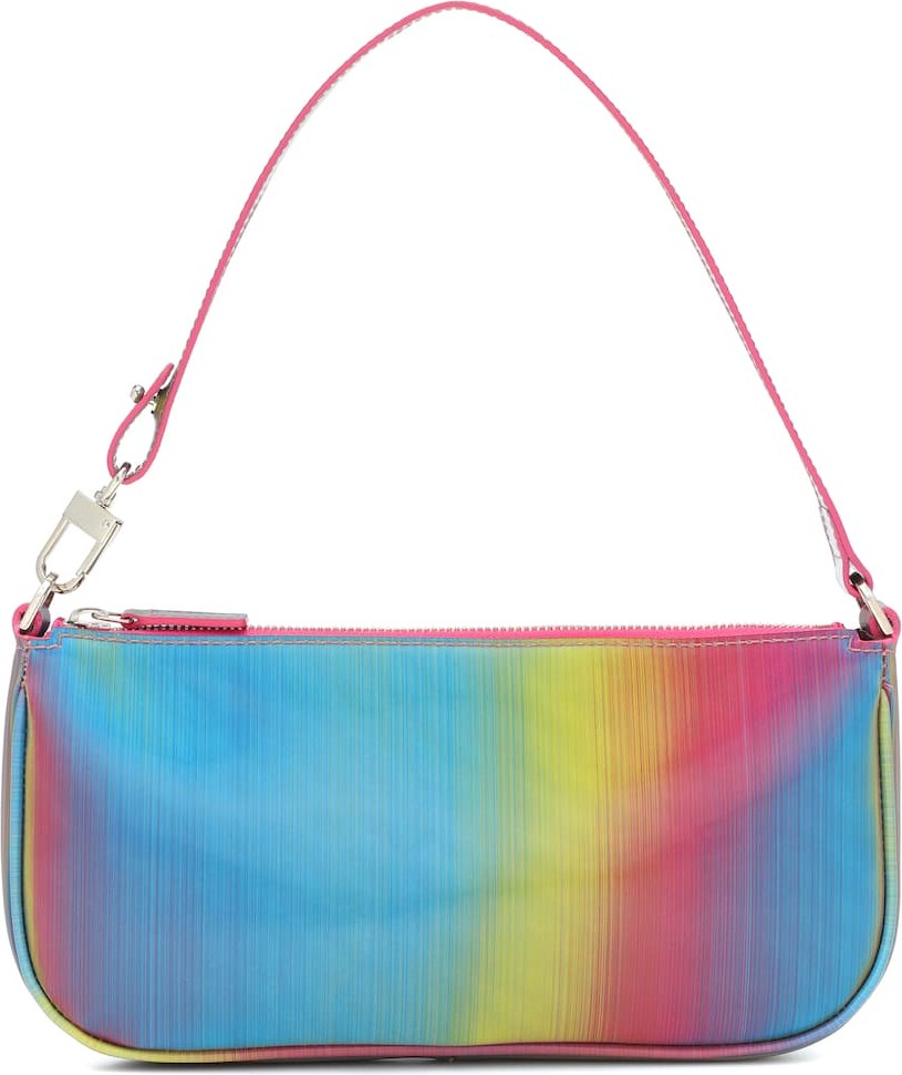 By Far Rachel foiled leather shoulder bag