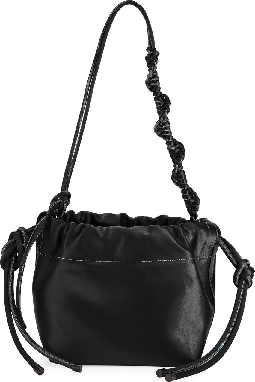 Dries Van Noten Satin Drawstring Bucket Bag