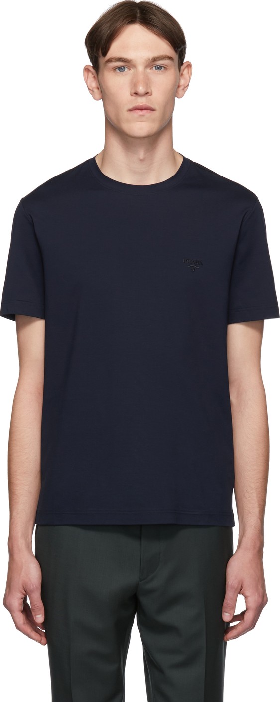 Prada Navy Logo T-Shirt