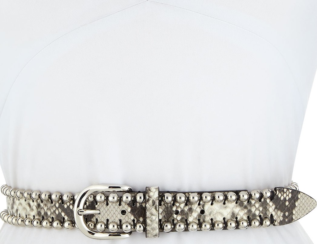 Isabel Marant Etoile Tokky Beaded Snake-Print Belt