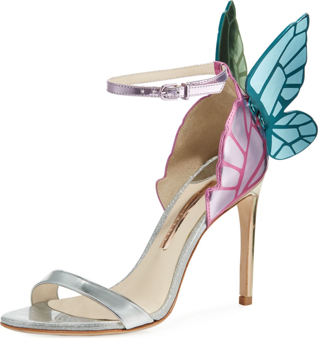 Sophia Webster Chiara Butterfly Wing Multi Metallic Leather Sandals Sophia Webster Chiara Butterfly Wing Multi Metallic Leather Sandals