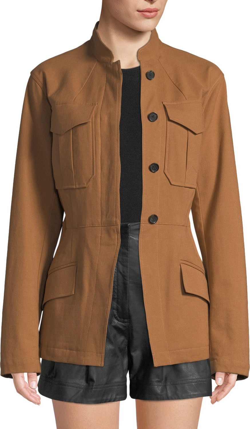 A.L.C. MIlo Belted Button-Front Jacket