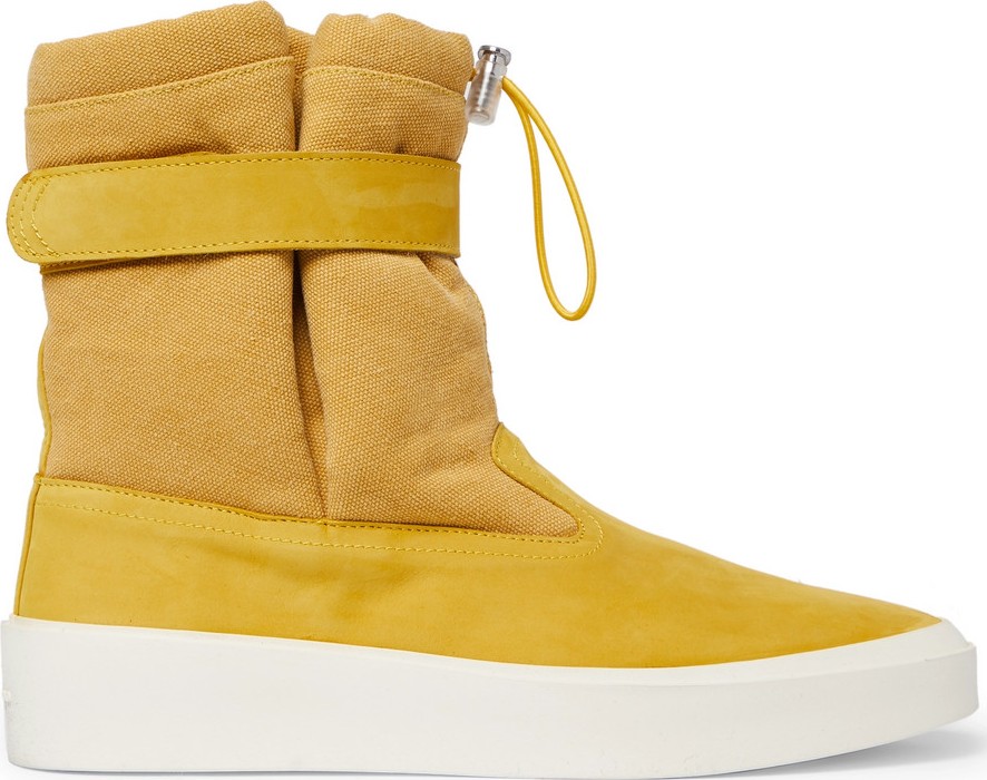 Fear of God Suede and Canvas High-Top Sneakers