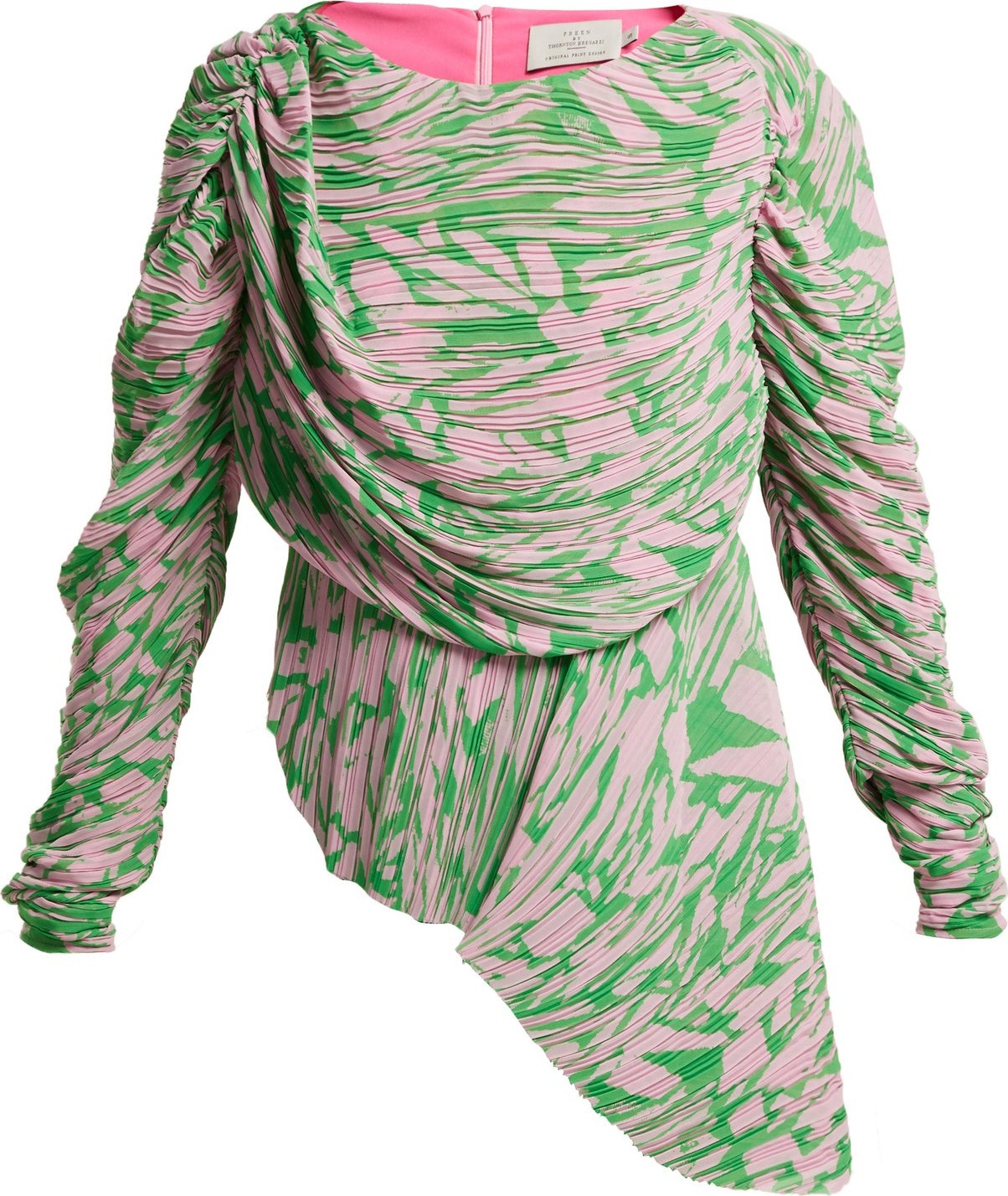 Preen Valerie pleated georgette top