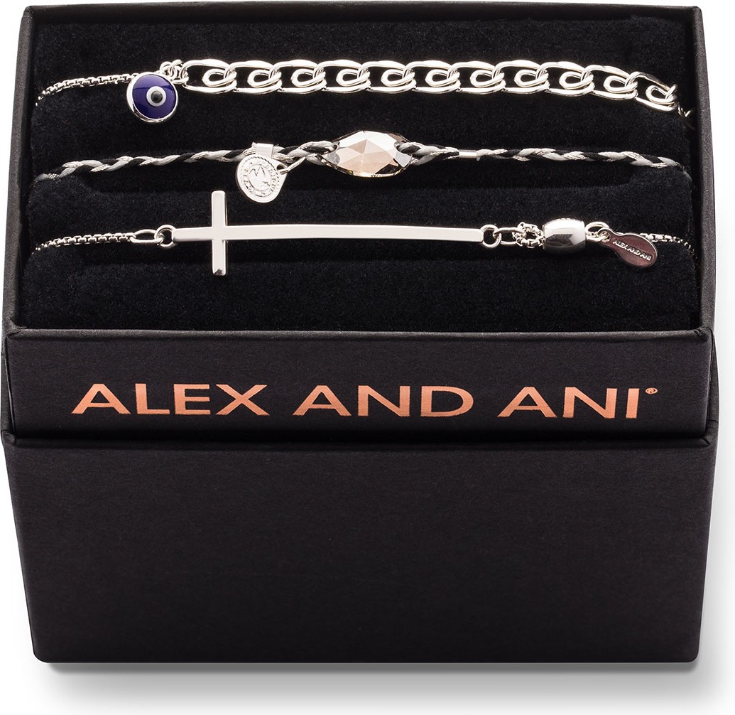 Alex and Ani Tall Cross Bracelet Gift Set