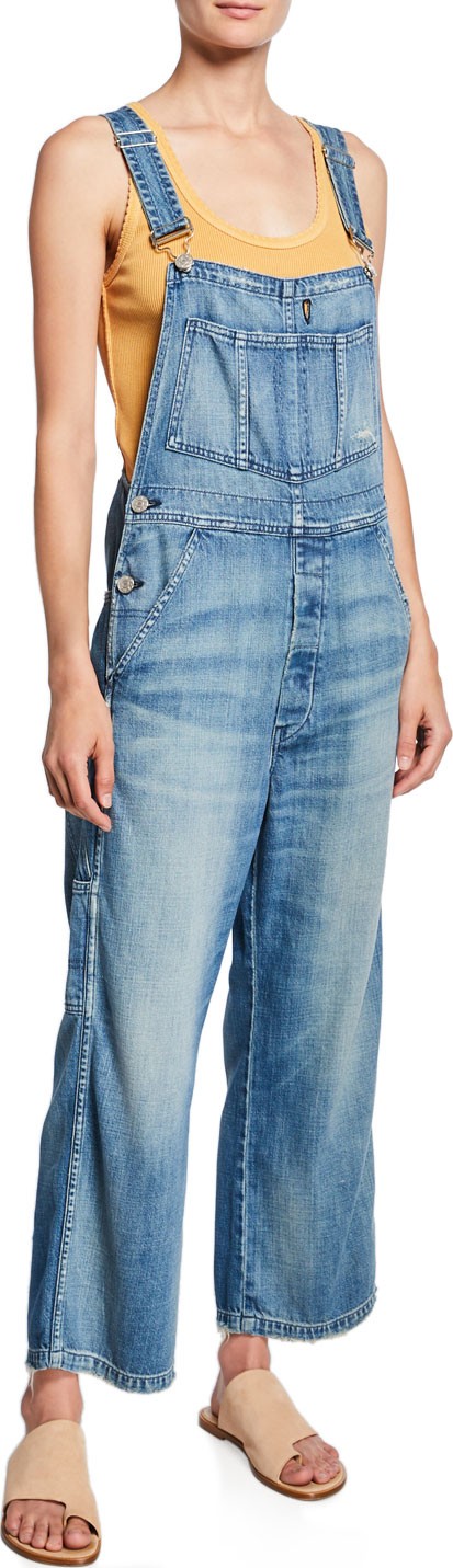 AMO Ally Relaxed Denim Overalls