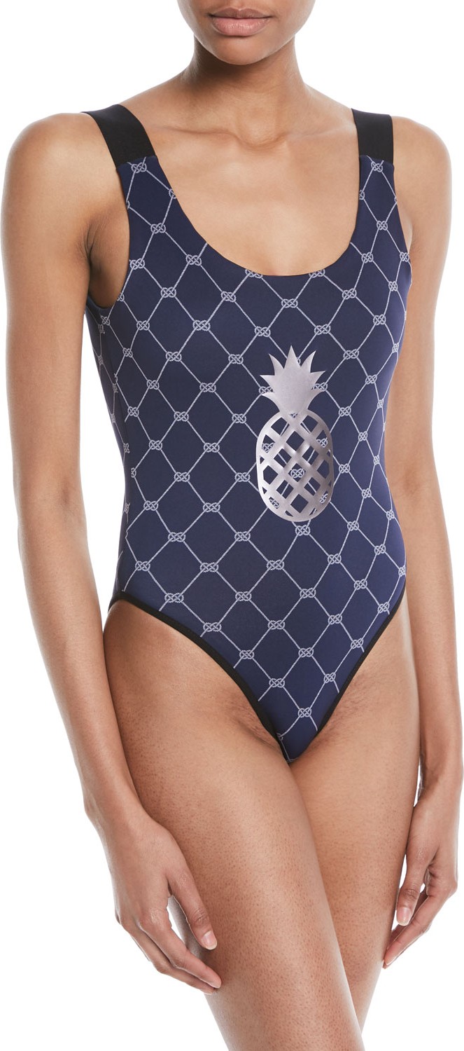 ULTRACOR Domain Sailor Pineapple High-Leg  One-Piece Swimsuit ULTRACOR Domain Sailor Pineapple High-Leg  One-Piece Swimsuit
