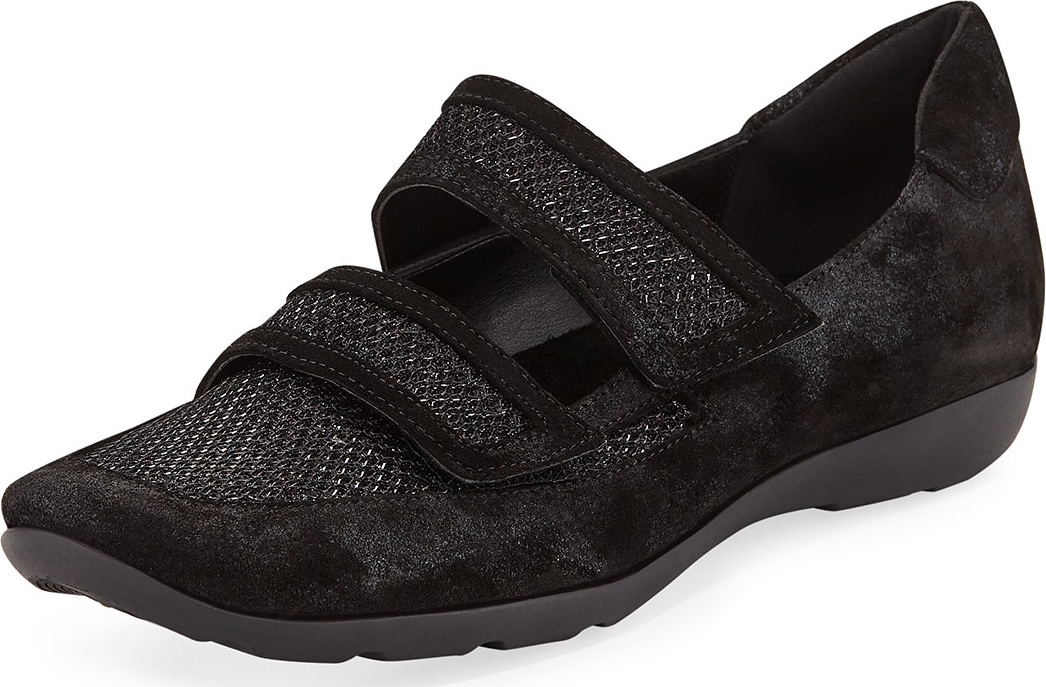 Sesto Meucci Gyan Metallic Suede Strap Sneakers