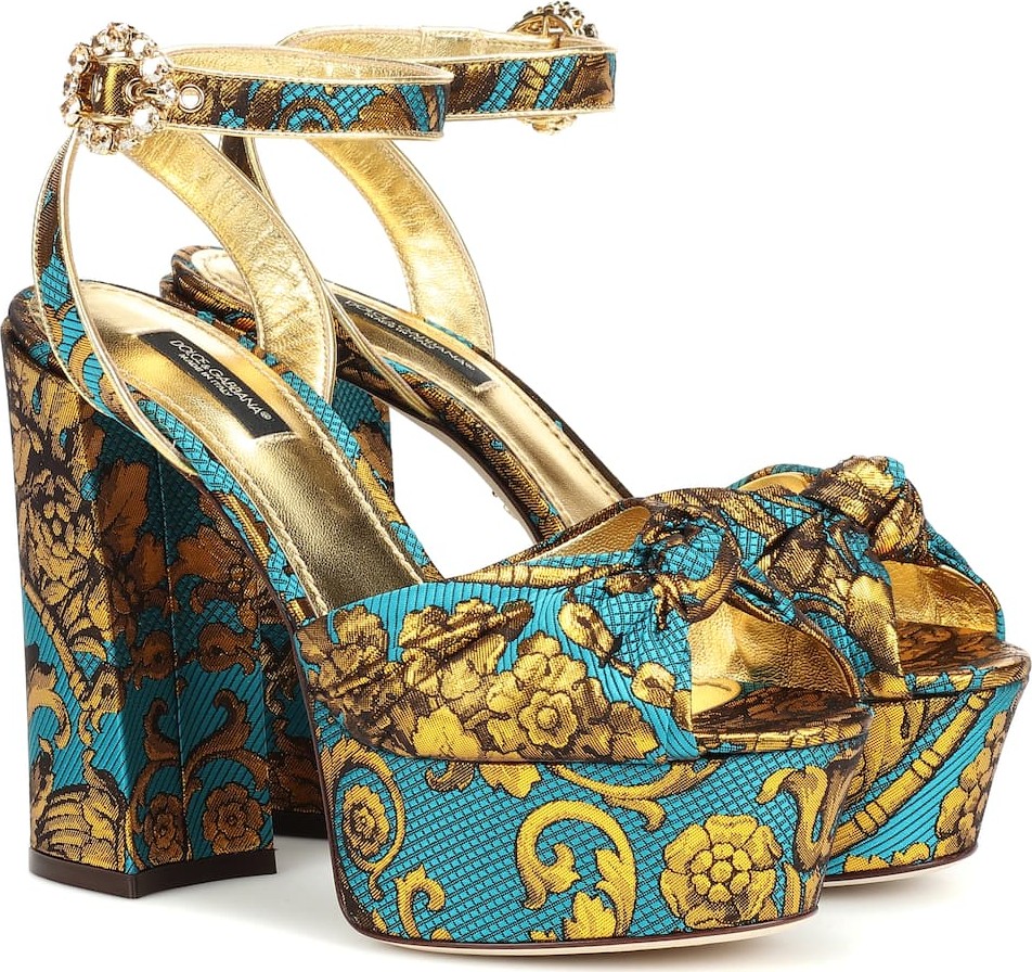 Dolce & Gabbana Jacquard platform sandals