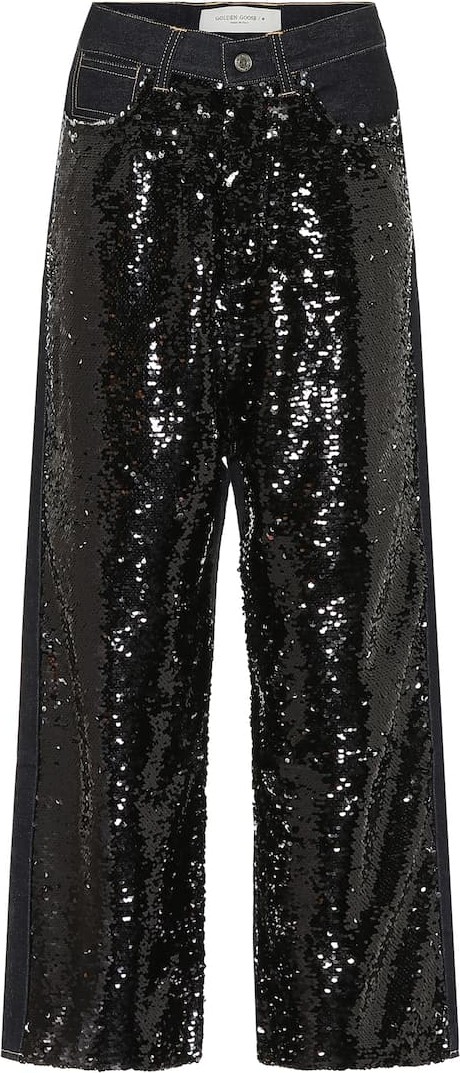 Golden Goose Deluxe Brand Breezy sequined high-rise pants