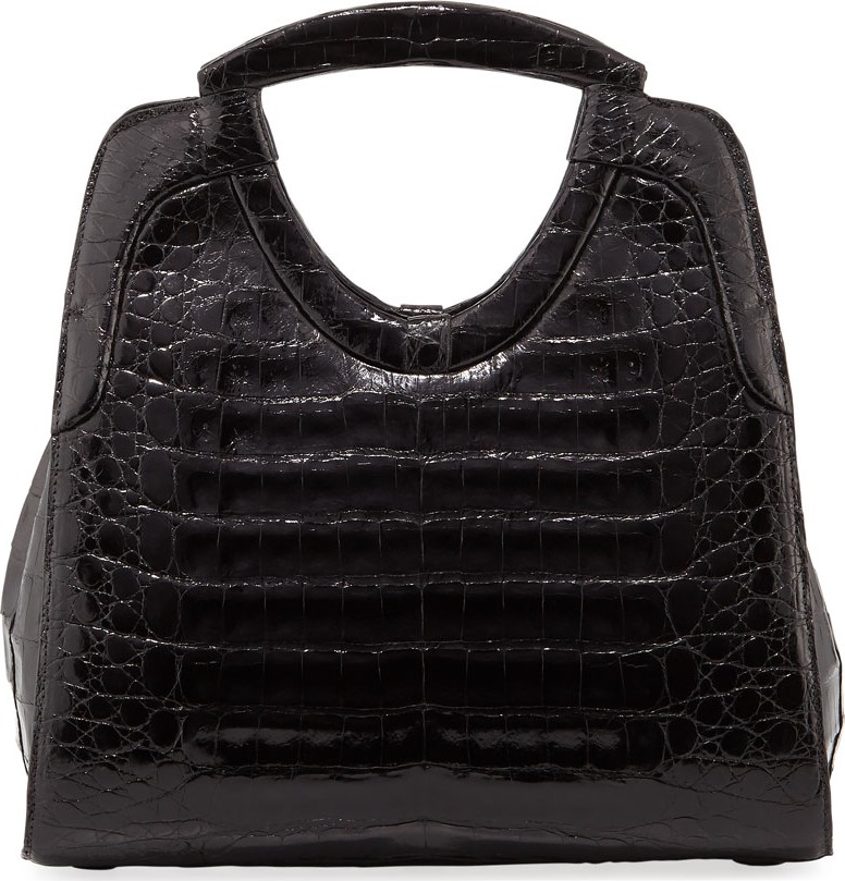 Nancy Gonzalez Small Keyhole Crocodile Top-Handle Bag