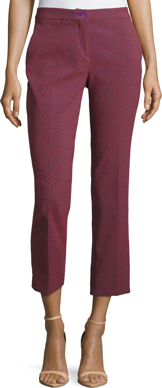 Etro Cropped Jacquard Capri Pants