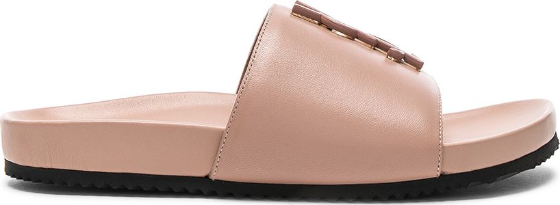 Saint Laurent Leather Joan Slides