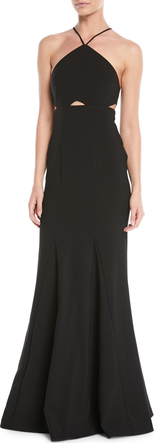 LIKELY Harper Halter Gown w/ Cutouts