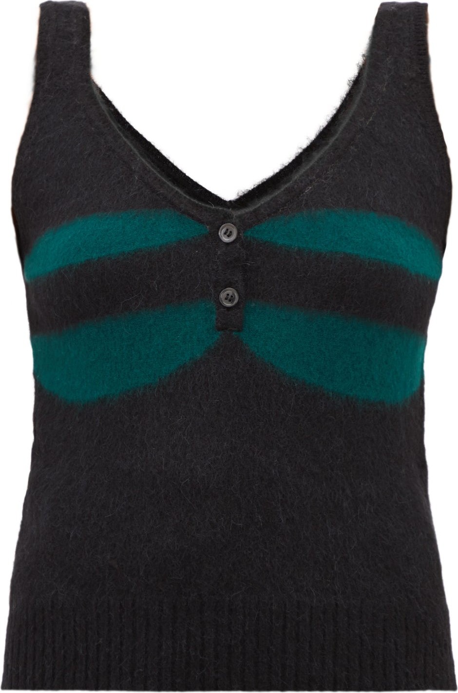 Marni Striped knitted wool-blend tank top