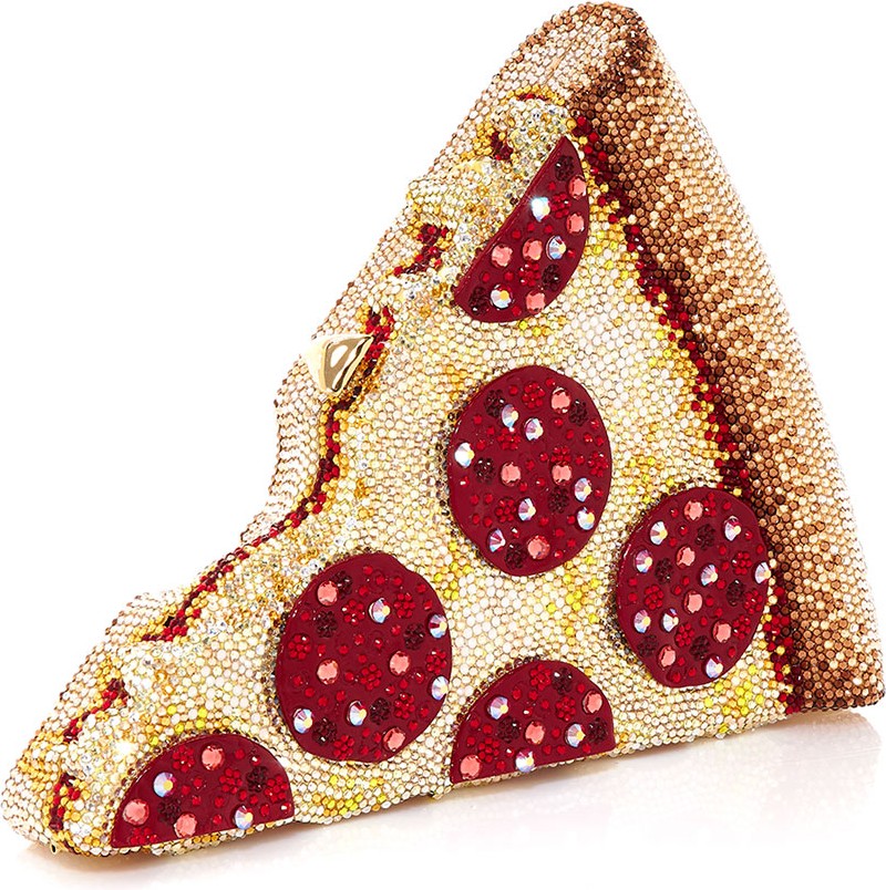 Judith Leiber Pepperoni Pizza Clutch Bag