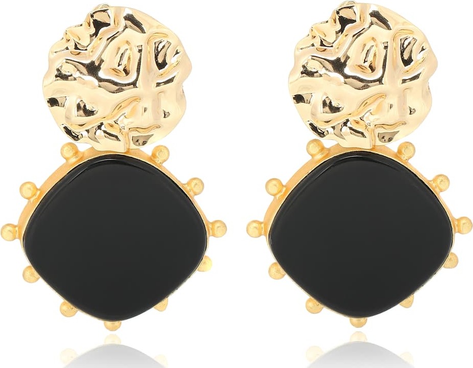 Peet Dullaert Hafa 14kt gold-plated earrings with onyx