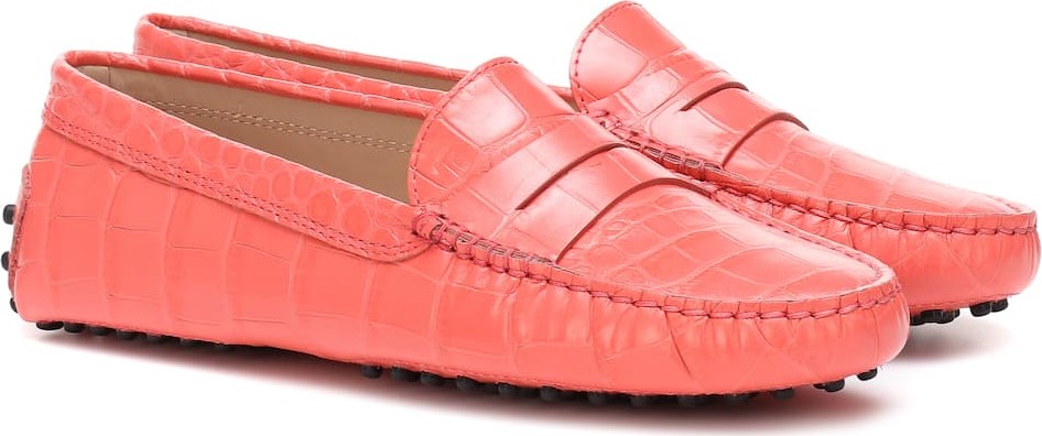 Tod's Gommino croc-effect leather loafers