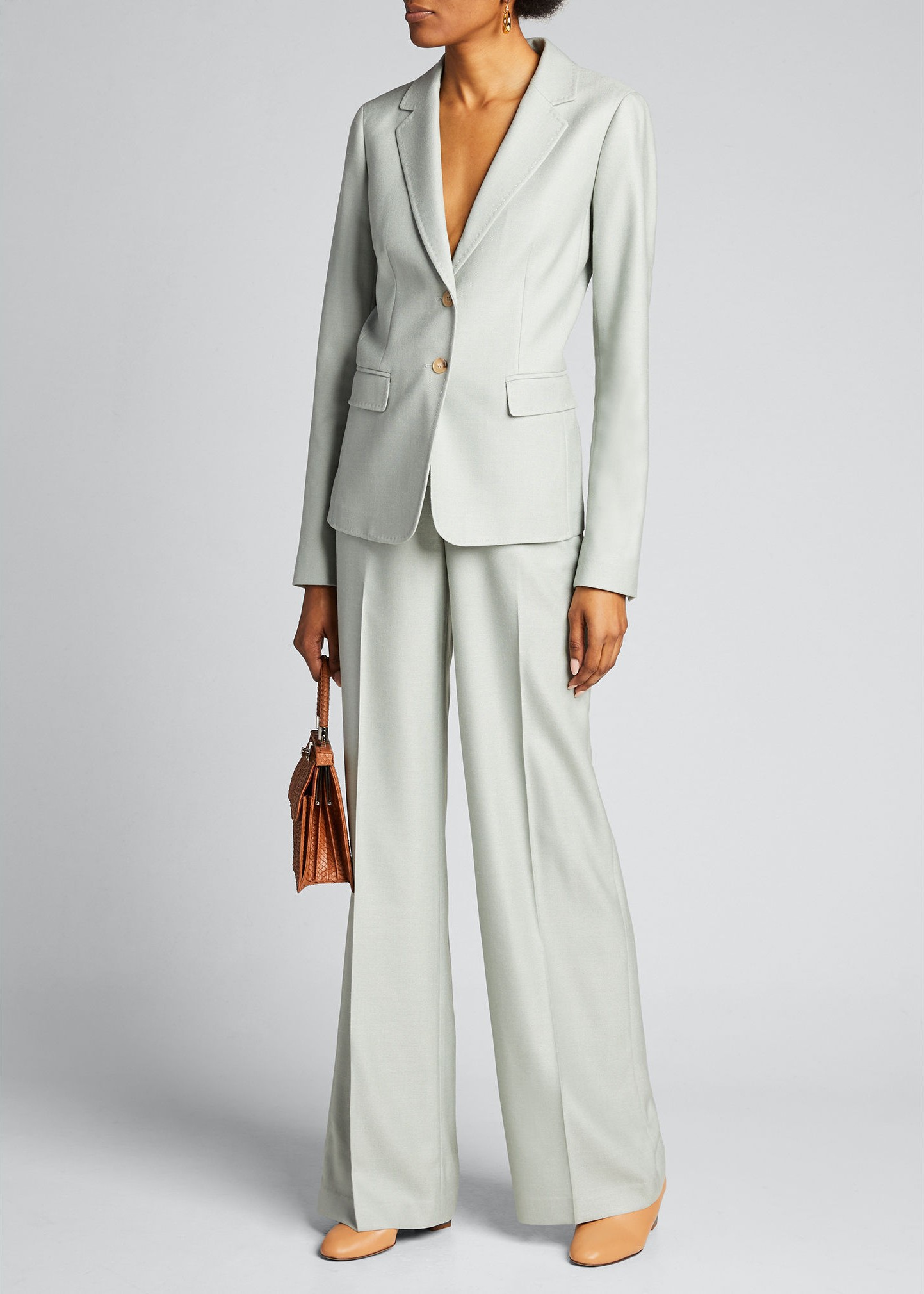 Lafayette 148 New York Dalton Studio Suiting Wide-Leg Pants