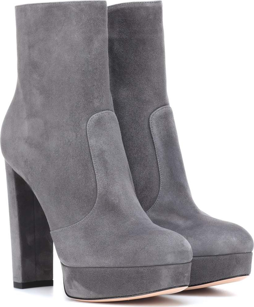 Gianvito Rossi Brook plateau suede ankle boots