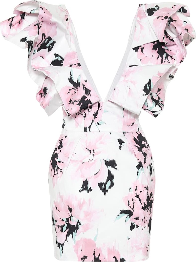 Alexandre Vauthier Cotton floral-printed mini dress