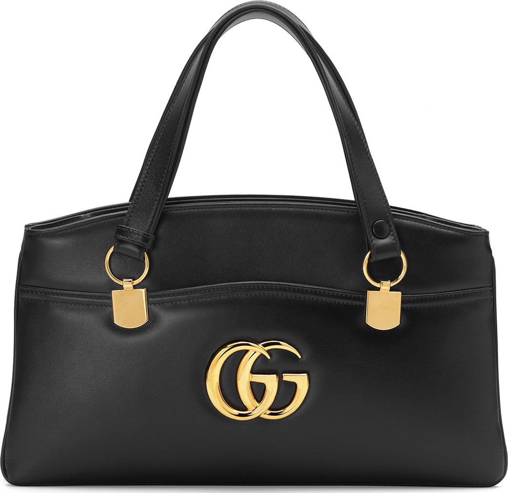 Gucci Arli Large Leather 2-Compartment Top Handle Tote Bag