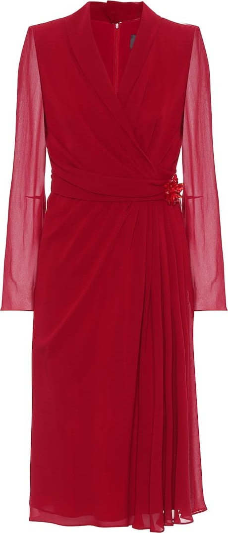 Max Mara Galizia silk-georgette midi dress