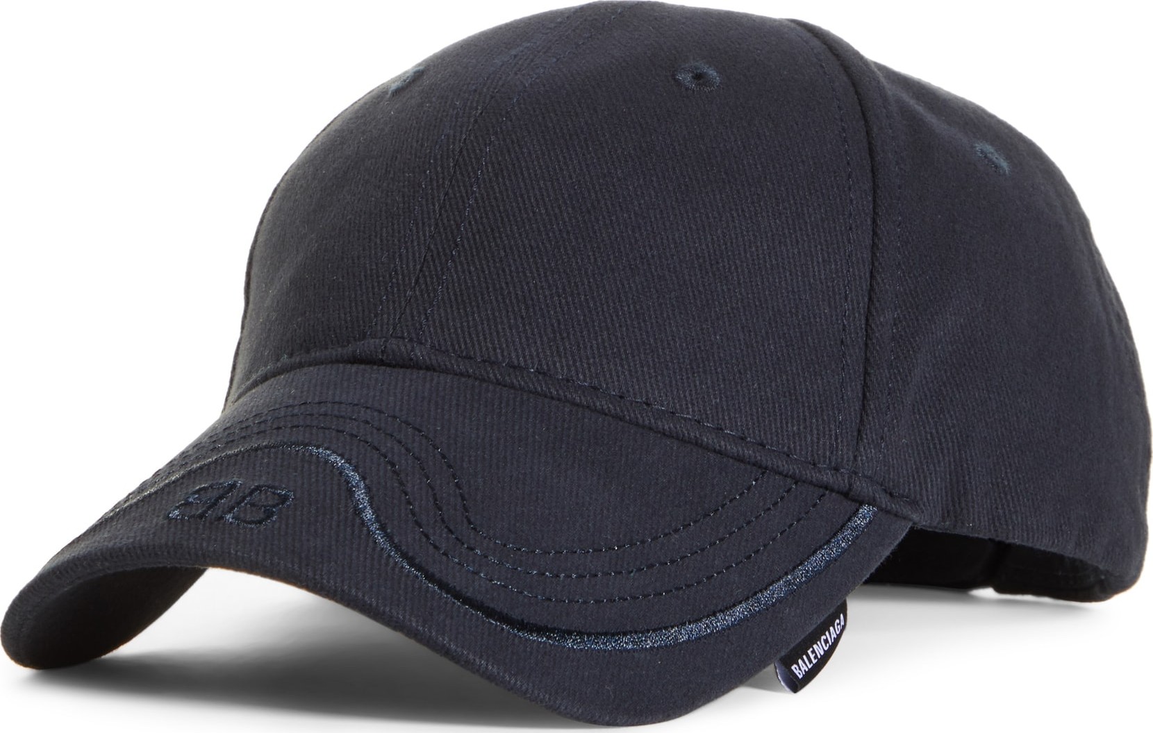 Balenciaga BB Logo Wave Stitch Baseball Cap