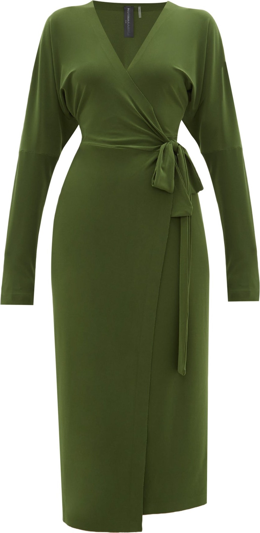 Norma Kamali Dolman-sleeve wrap dress